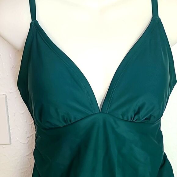 Cupshe One-piece Bathing Suit, Dark Green, Size Medium, NWT - Picture 2 of 11